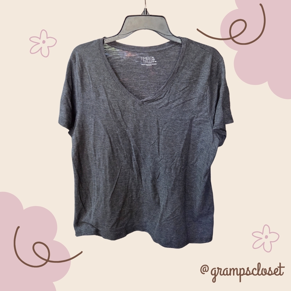 Gray V-Neck T-Shirt